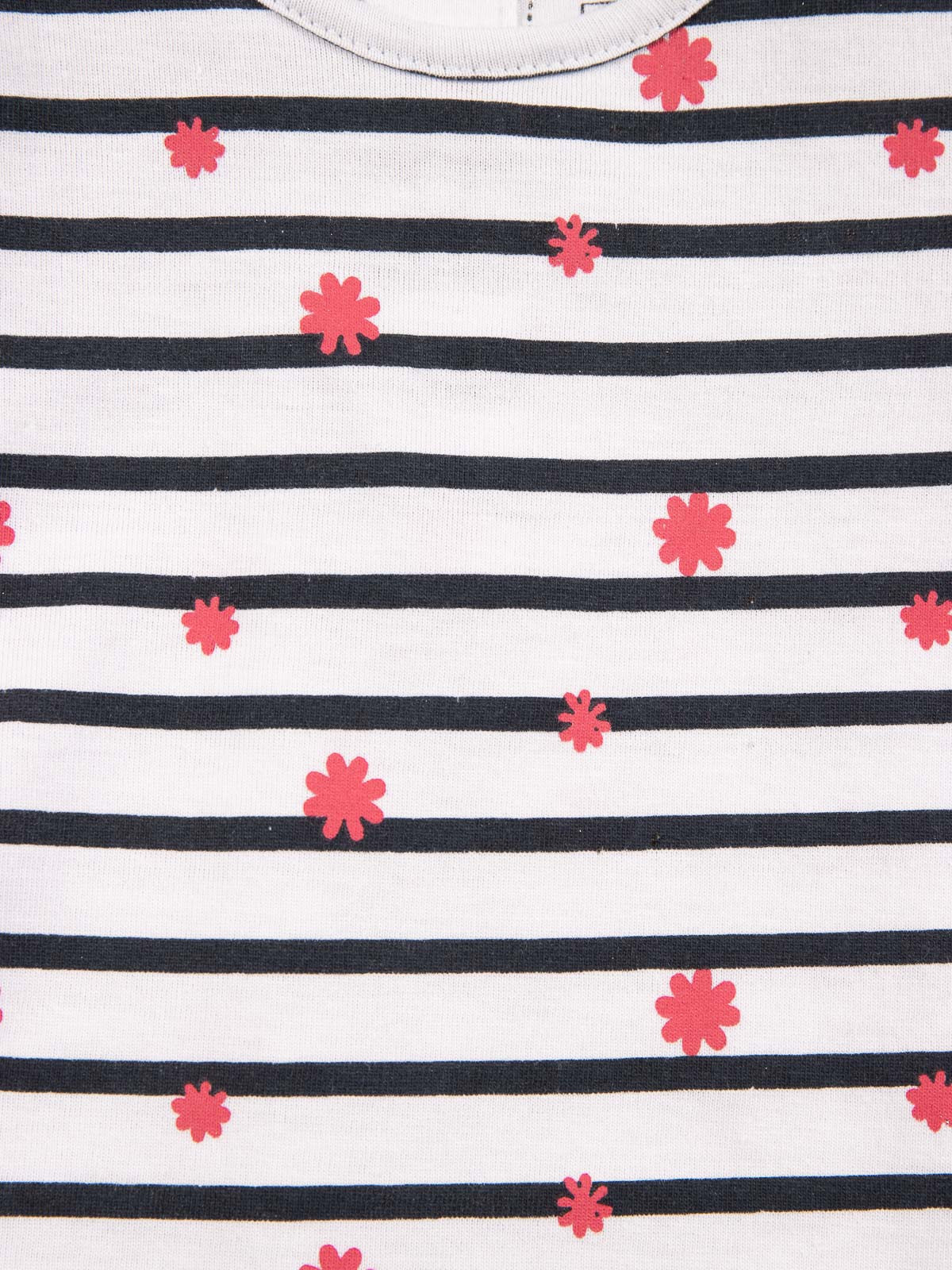 T-shirt rayé imprimé fille (3-24M)