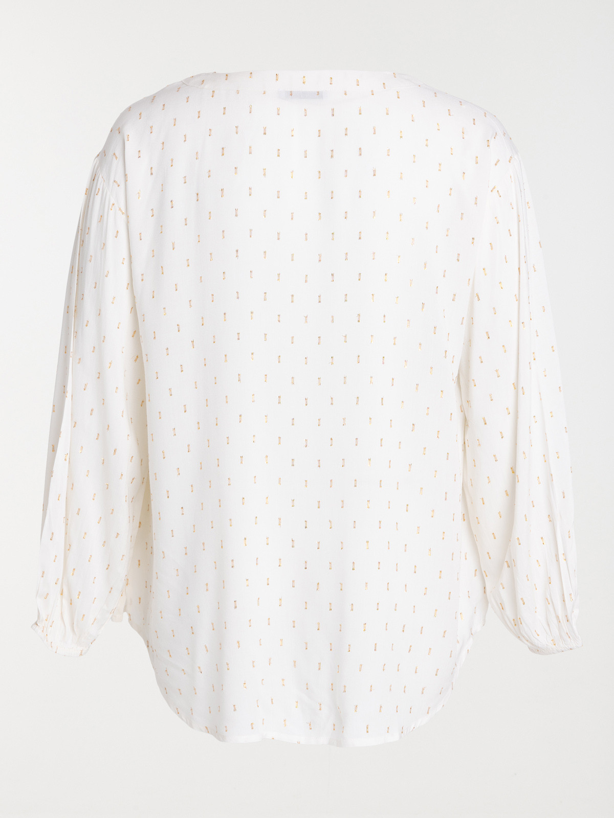 Blouse écru motif grande taille femme
