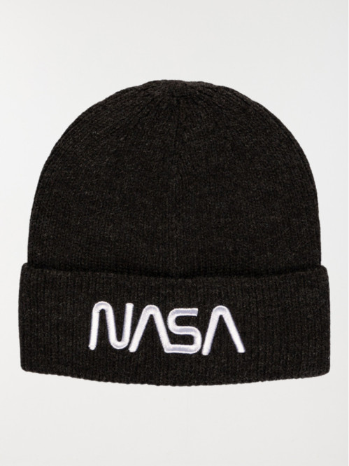Bonnet NASA gris anthracite chiné homme