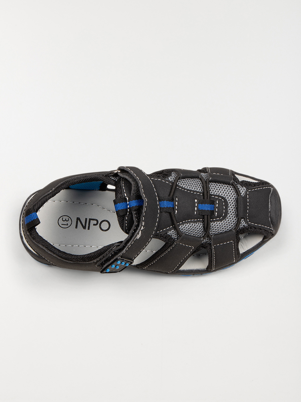 Sandales noires scratch garçon (24-30)