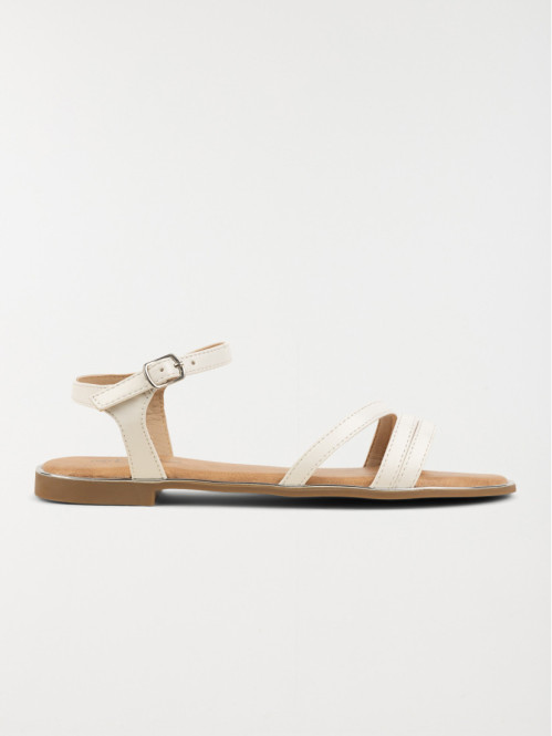 Sandale coloris blanc femme (36-41)