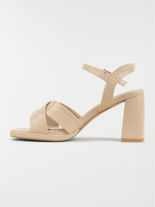 Sandale talon coloris or femme (36-41)