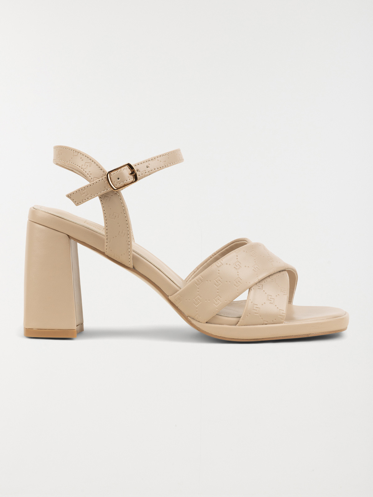 Sandale talon coloris or femme (36-41)