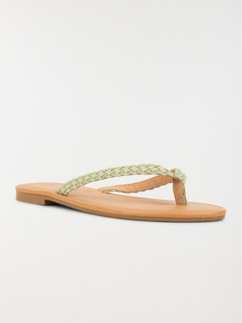 Mule plate verte menthe femme (36-41)