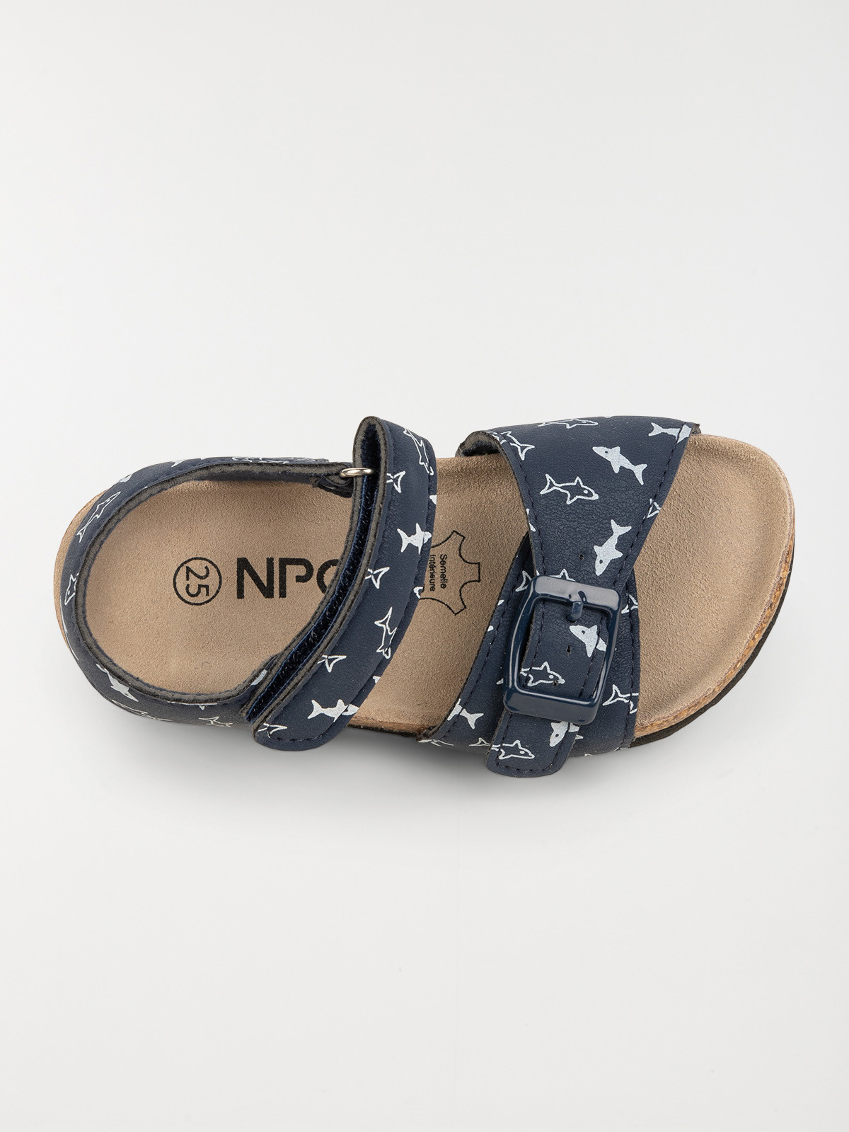 Nu-pieds navy requins garçon (24-30) Nu-pieds navy requins garçon (24-30)