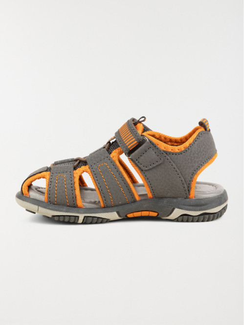 Sandale gris et orange garçon (24-30) Sandale gris et orange garçon (24-30)