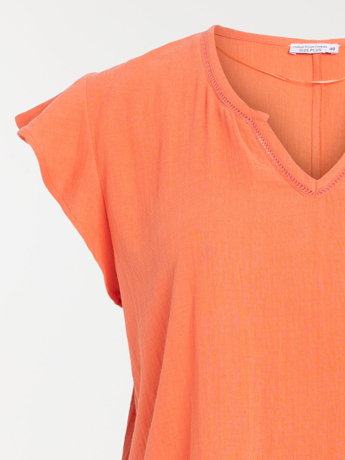 Blouse orange femme grande taille Blouse orange femme grande taille