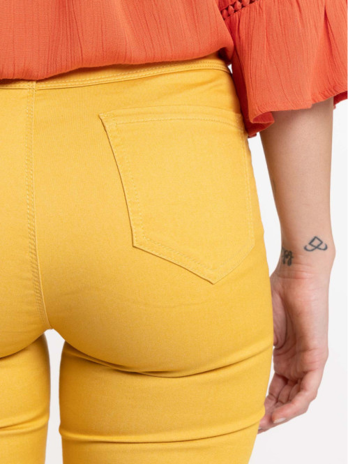 Jegging ocre jaune femme