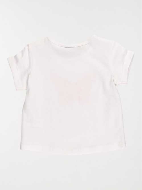 T-shirt papillon fille blanc (3-24M) T-shirt papillon fille blanc (3-24M)