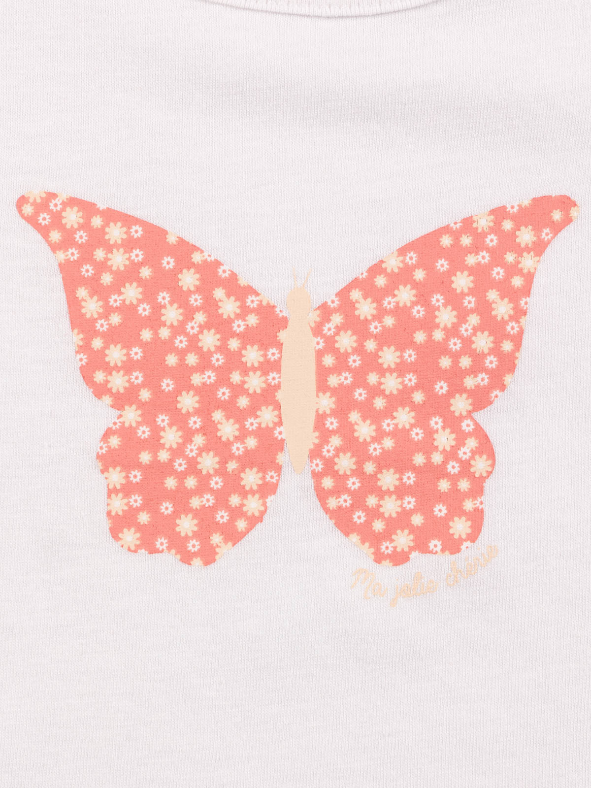 T-shirt papillon fille blanc (3-24M) T-shirt papillon fille blanc (3-24M)