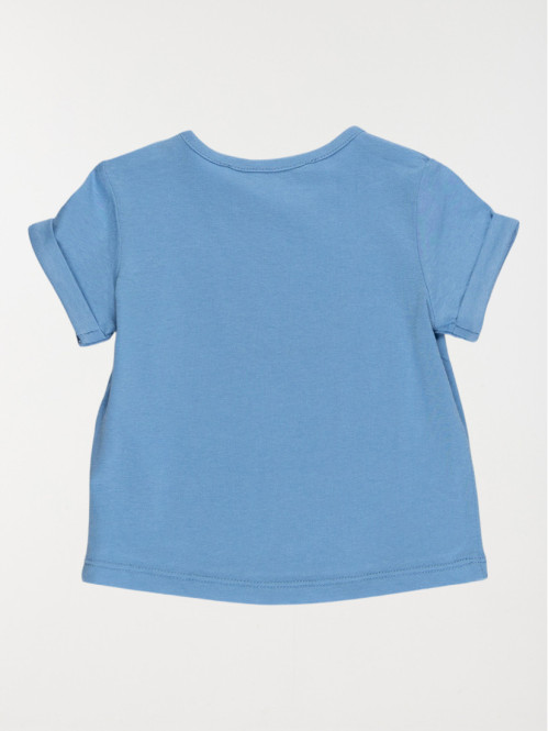 T-shirt papillon fille bleu vif (3-24M) T-shirt papillon fille bleu vif (3-24M)