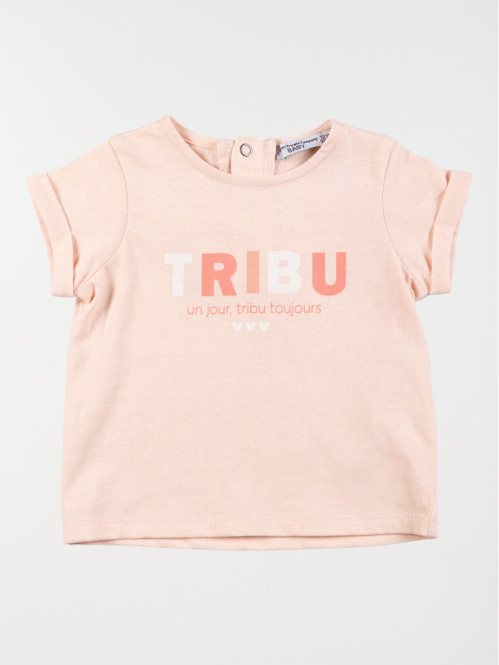 T-shirt tribu un jour fille (3-24M)