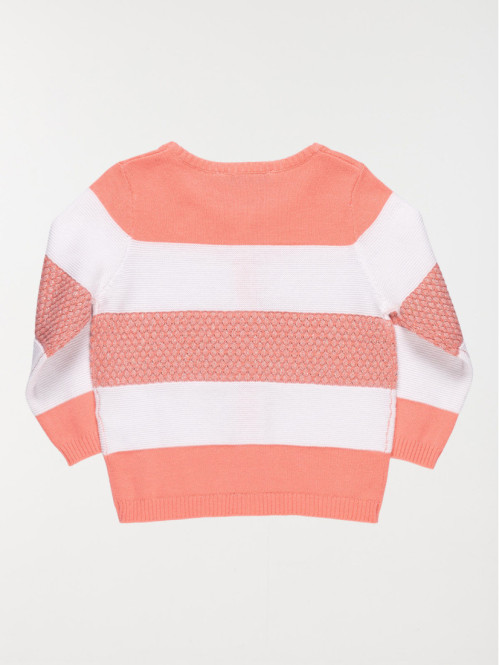 Gilet boutonné rayé fille (3-24M)