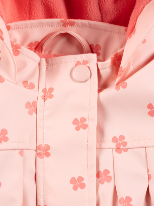 Ciré à capuche fleuri fille...