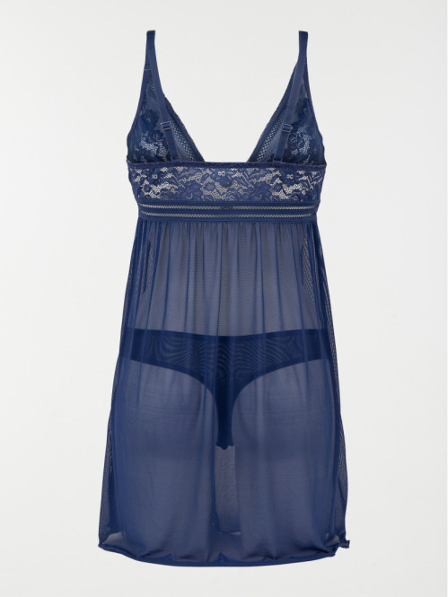 Nuisette coloris bleu profond femme