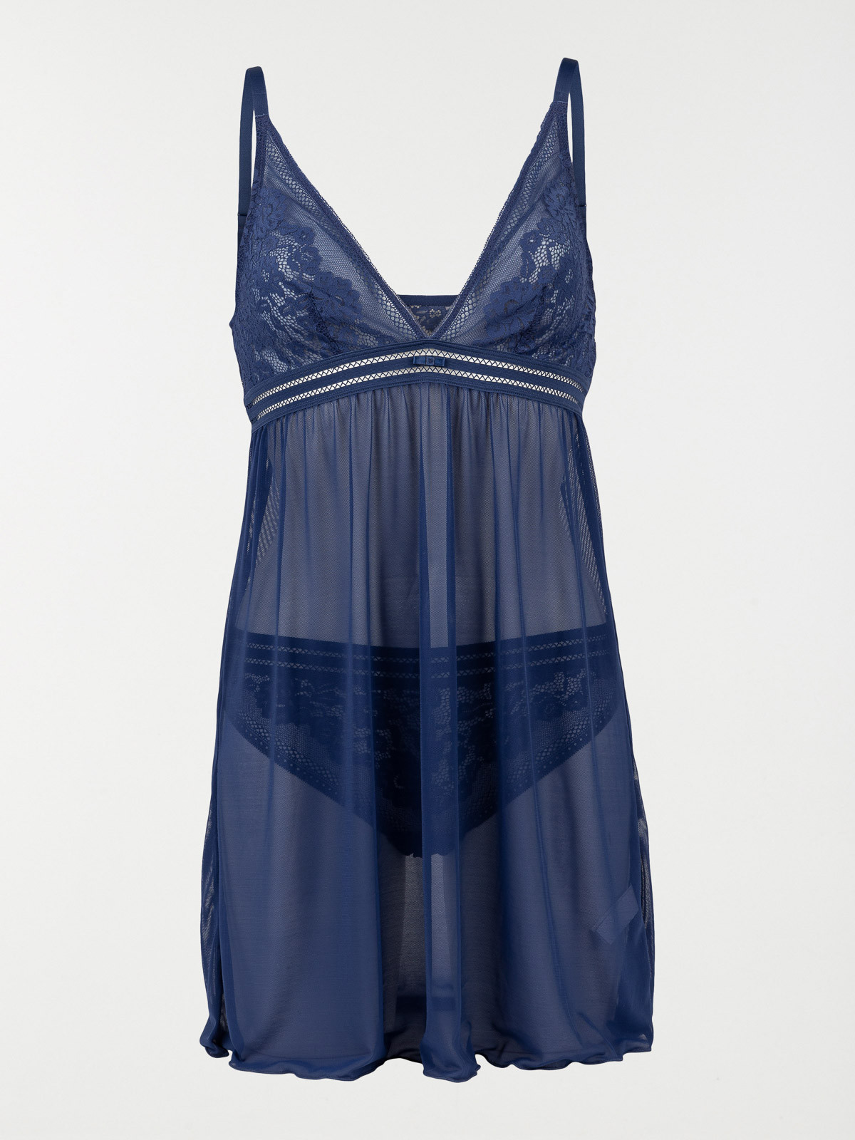 Nuisette coloris bleu profond femme