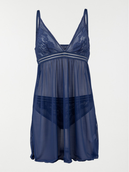 Nuisette coloris bleu profond femme