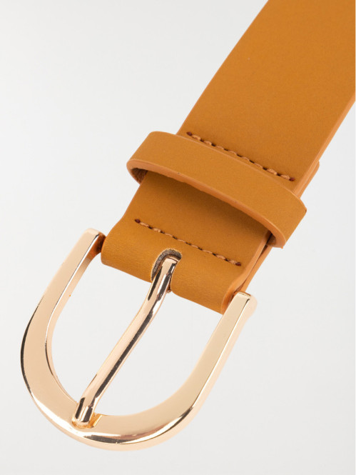 Ceinture camel studs dorés femme