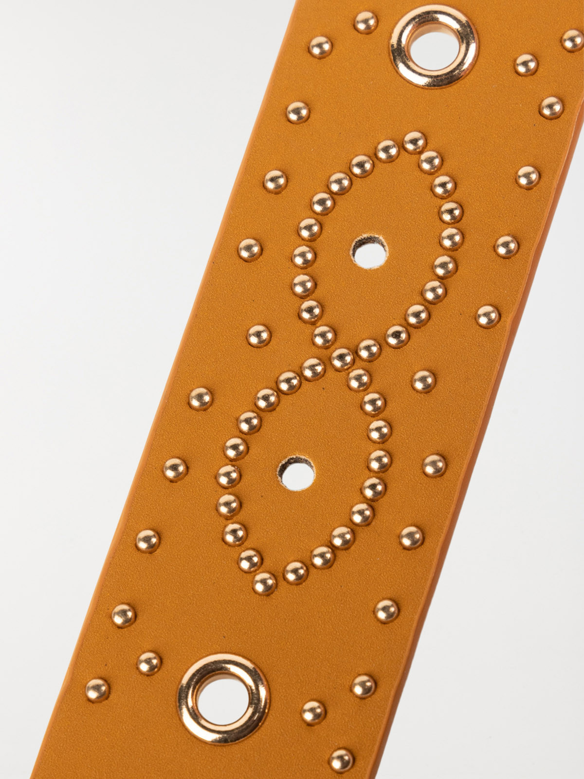 Ceinture camel studs dorés femme