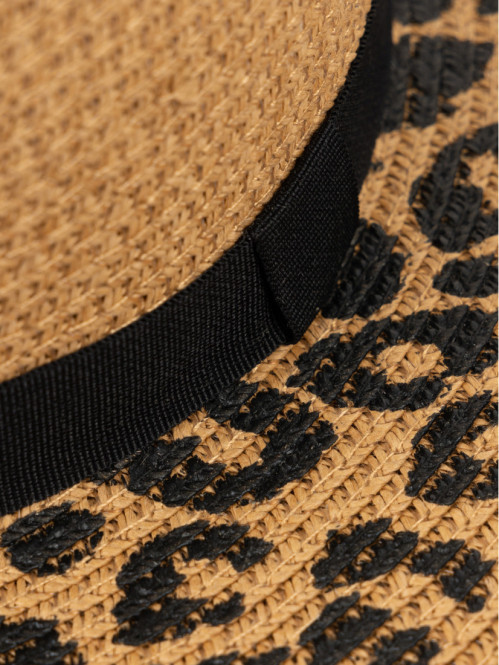 Chapeau capeline léopard femme