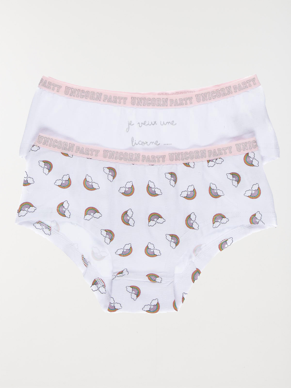 Lot de 2 boxers fantaisies fille