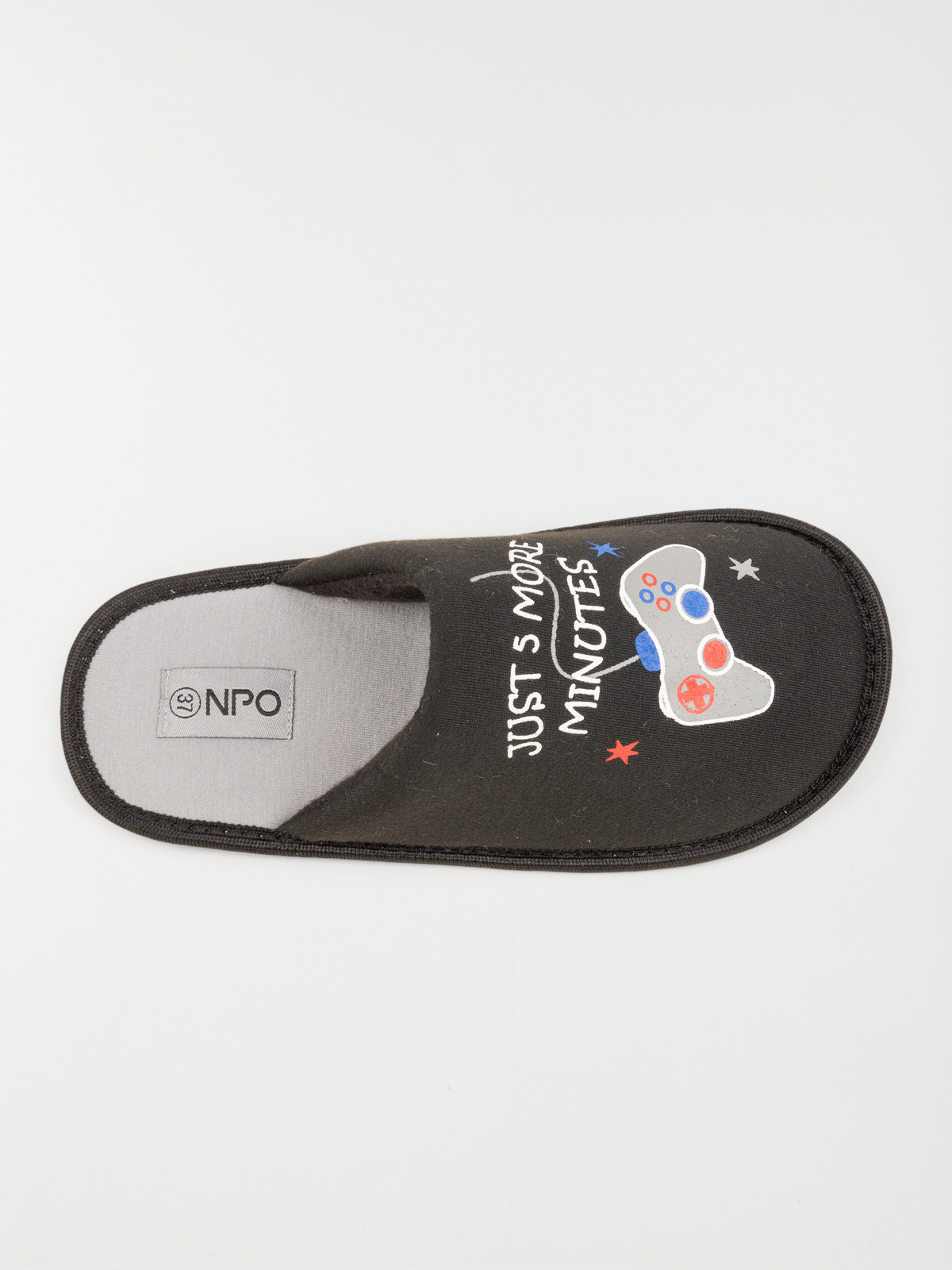 Chaussons jeu vidéo noir garçon (31-38)