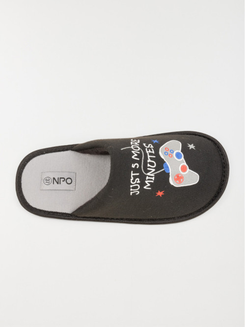 Chaussons jeu vidéo noir garçon (31-38)
