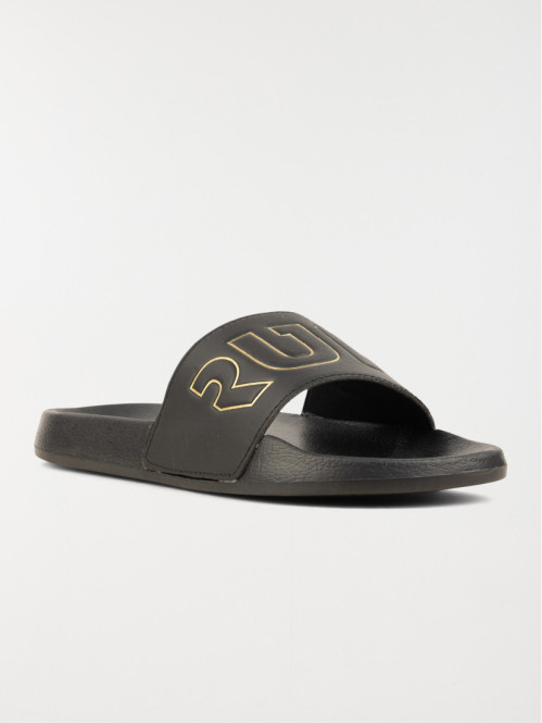 Claquettes noires run homme (40-46)