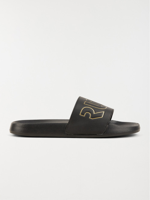 Claquettes noires run homme (40-46)