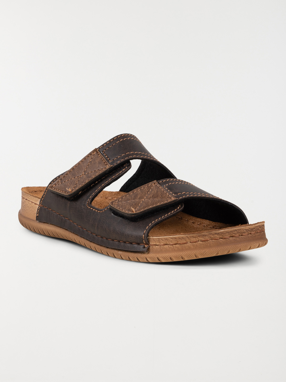 Mules marrons à scratchs homme (40-45) Mules marrons à scratchs homme (40-45)