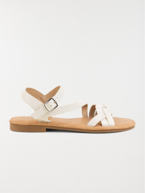 Sandales plates femme blanches (36-41)