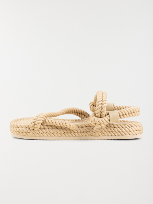 Sandale plate corde femme (36-41) Sandale plate corde femme (36-41)