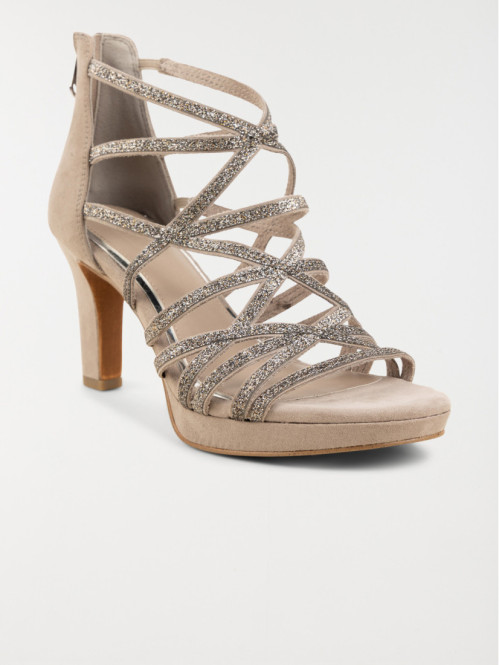 Sandale femme talon haut beige (36-41) Sandale femme talon haut beige (36-41)