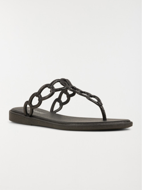 Tong pailletée noir femme (36-41