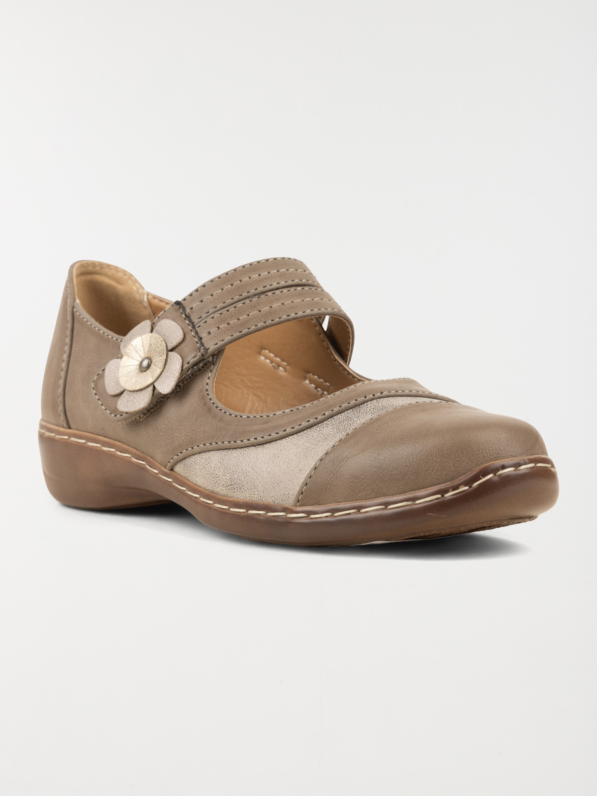 Chaussure confort taupe femme (37-42) Chaussure confort taupe femme (37-42)