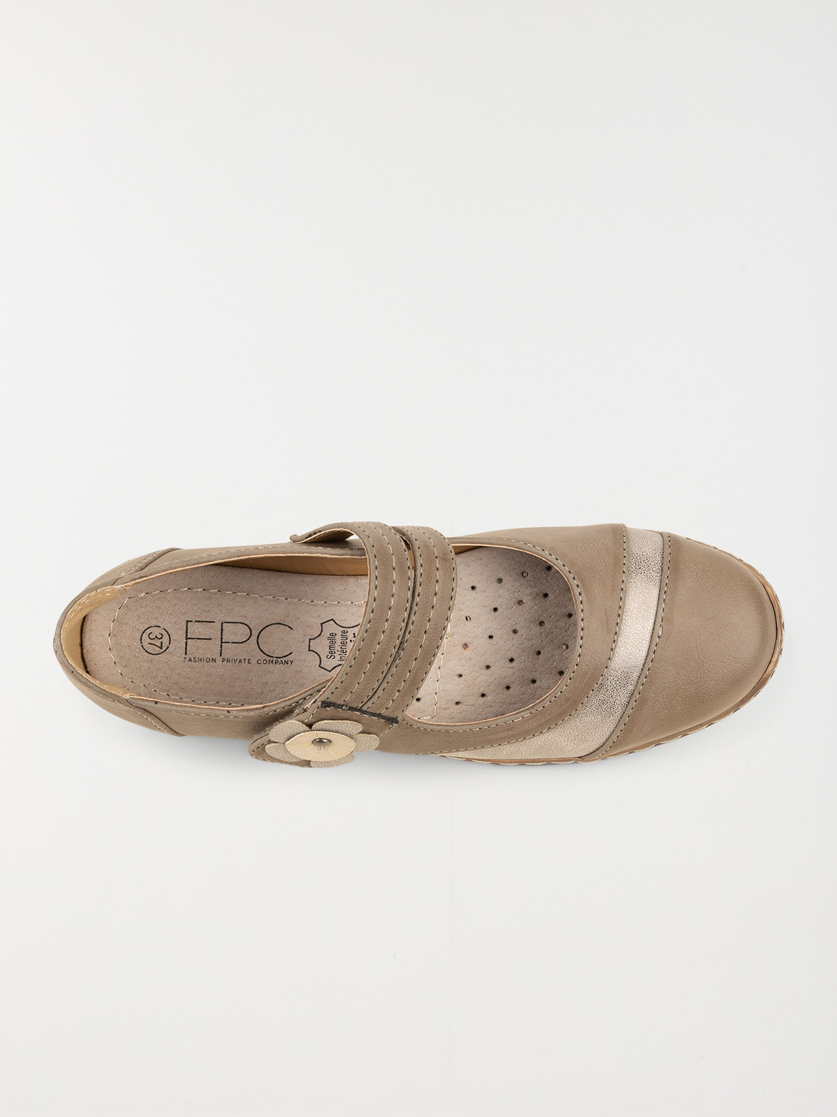 Chaussure confort taupe femme (37-42) Chaussure confort taupe femme (37-42)