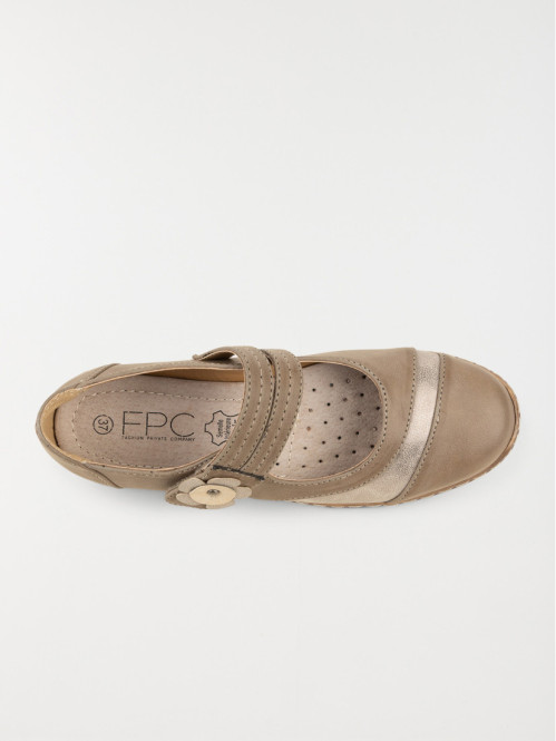 Chaussure confort taupe femme (37-42) Chaussure confort taupe femme (37-42)