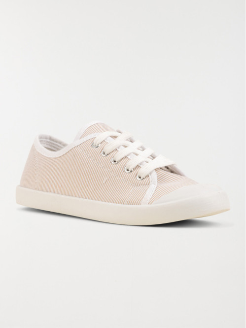 Tennis beige à rayures femme (36-41) Tennis beige à rayures femme (36-41)