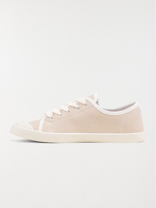 Tennis beige à rayures femme (36-41) Tennis beige à rayures femme (36-41)