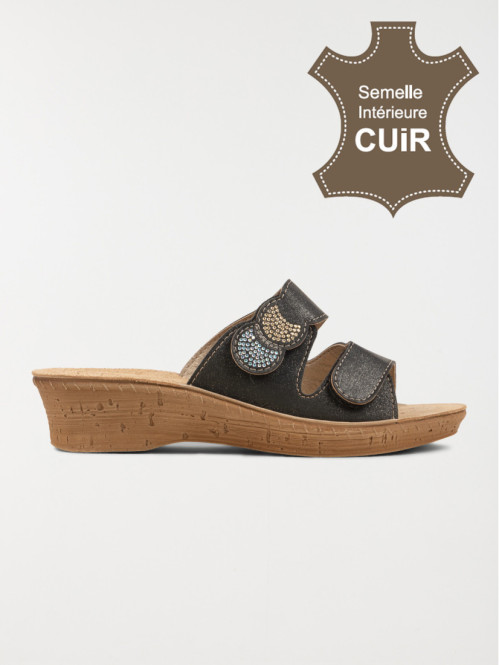 Mules conforts noires femme (35-41)