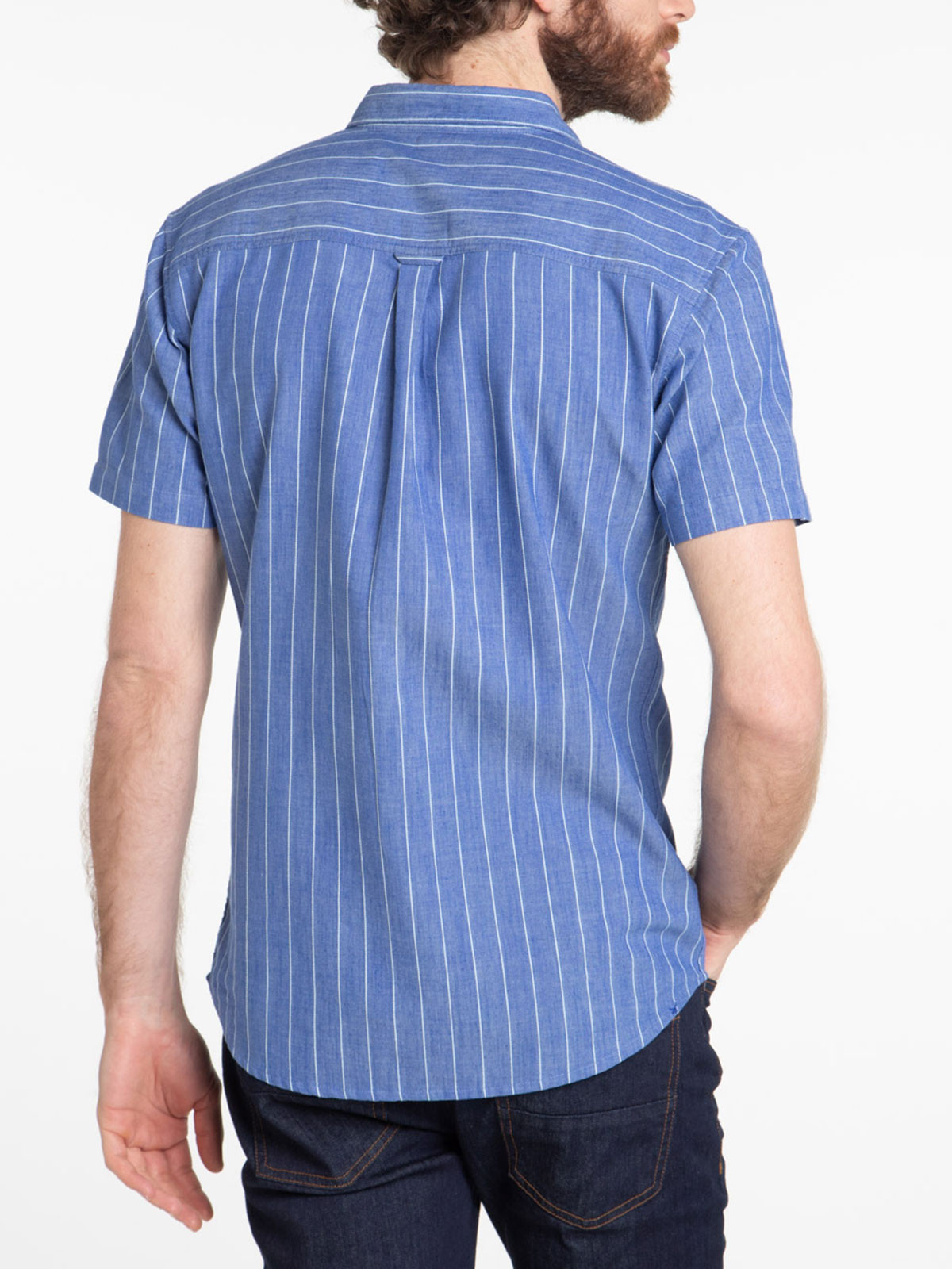 Chemise homme manches courtes à rayures Chemise homme manches courtes à rayures