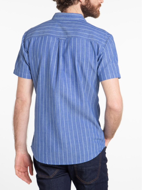 Chemise homme manches courtes à rayures Chemise homme manches courtes à rayures