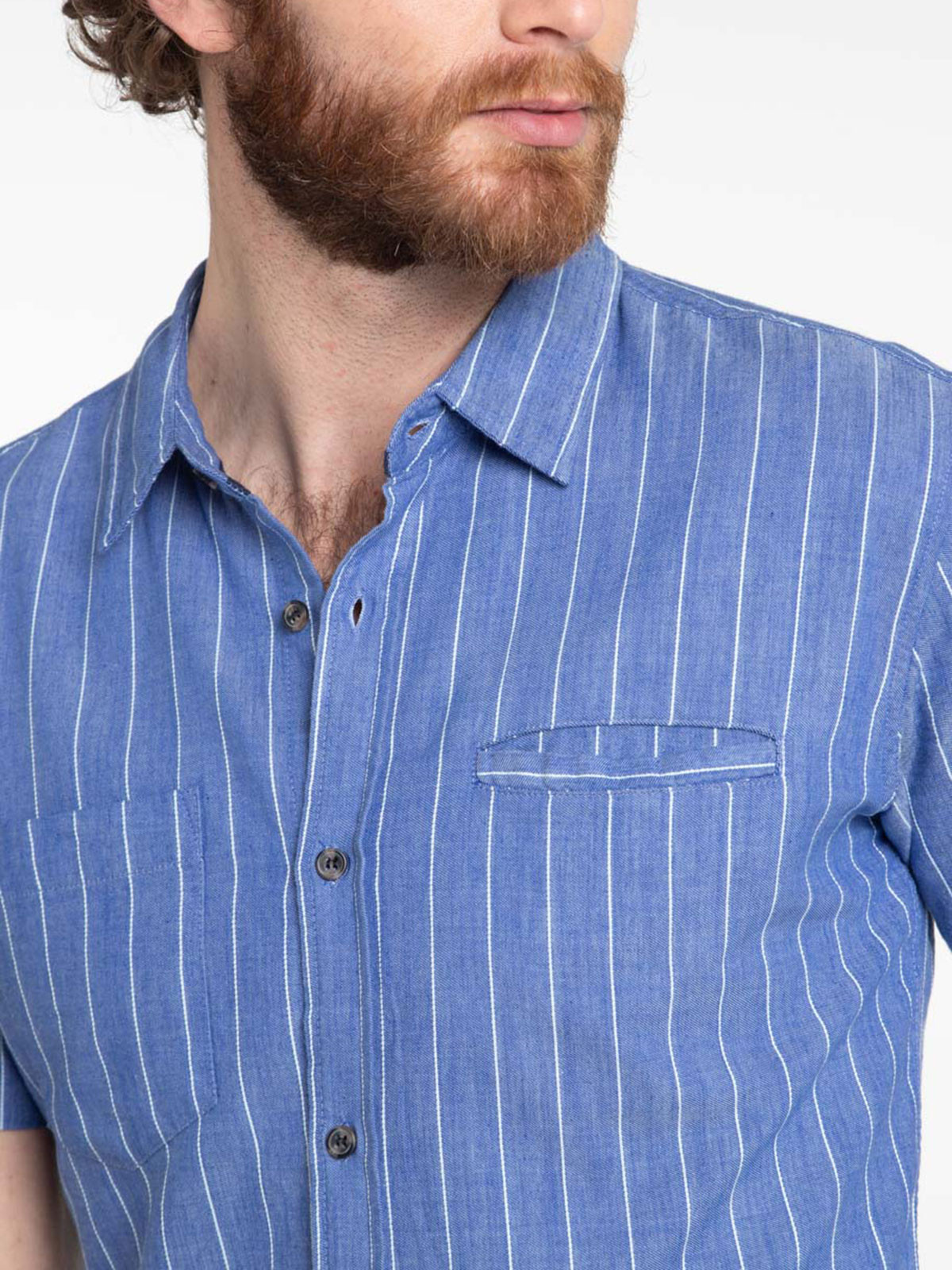 Chemise homme manches courtes à rayures Chemise homme manches courtes à rayures