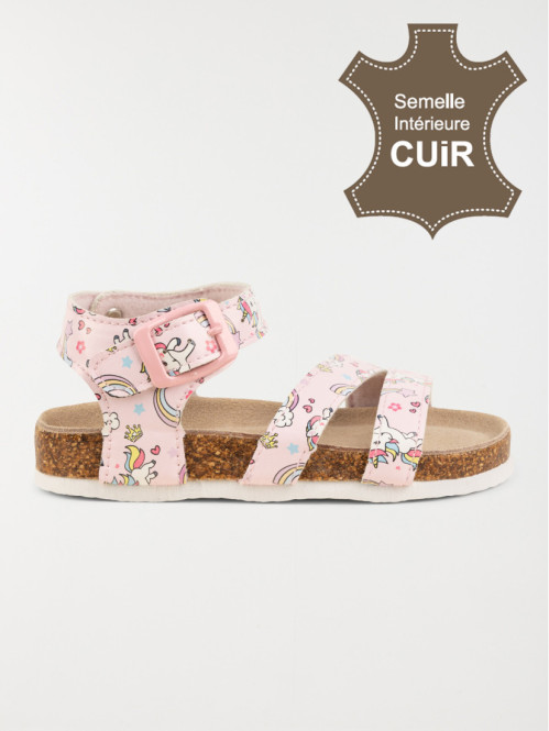 Sandales licorne rose fille (24-30)