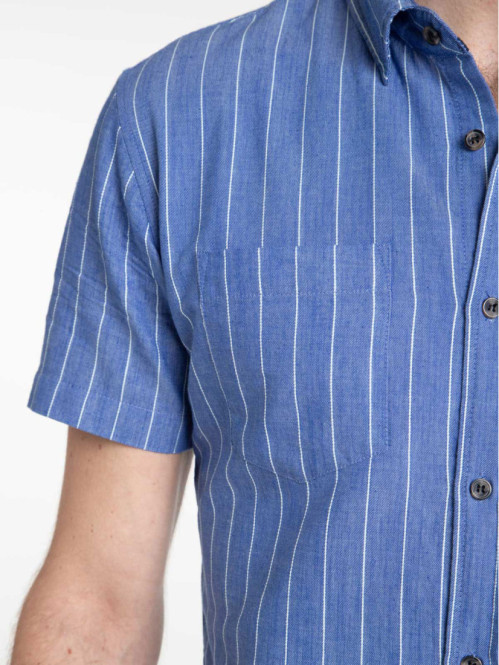 Chemise homme manches courtes à rayures Chemise homme manches courtes à rayures