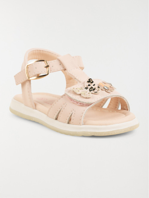 Sandale bébé rose fille (19-23)