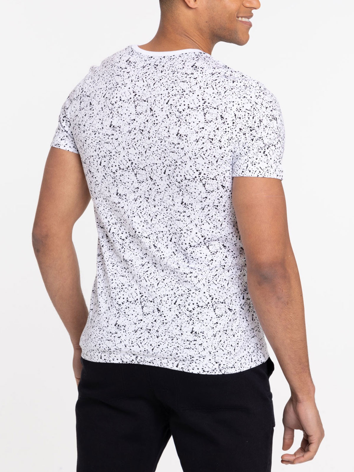 T-shirt noir imprimé homme