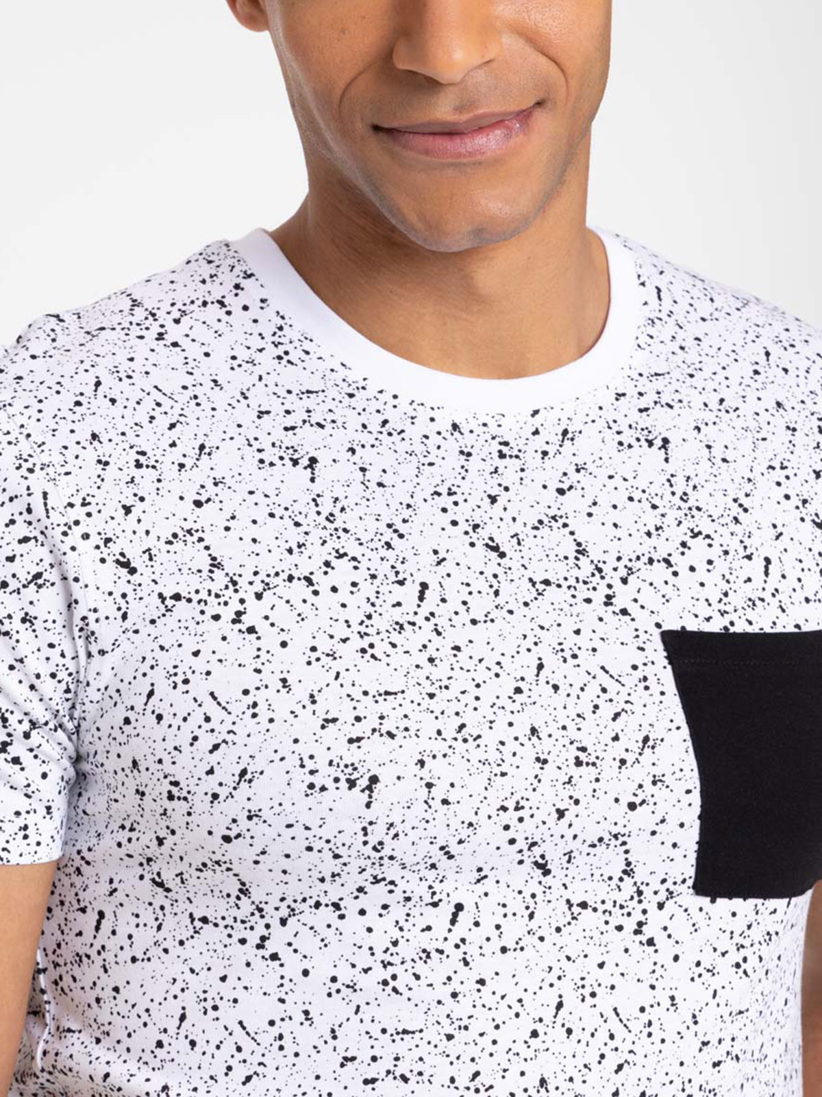 T-shirt noir imprimé homme