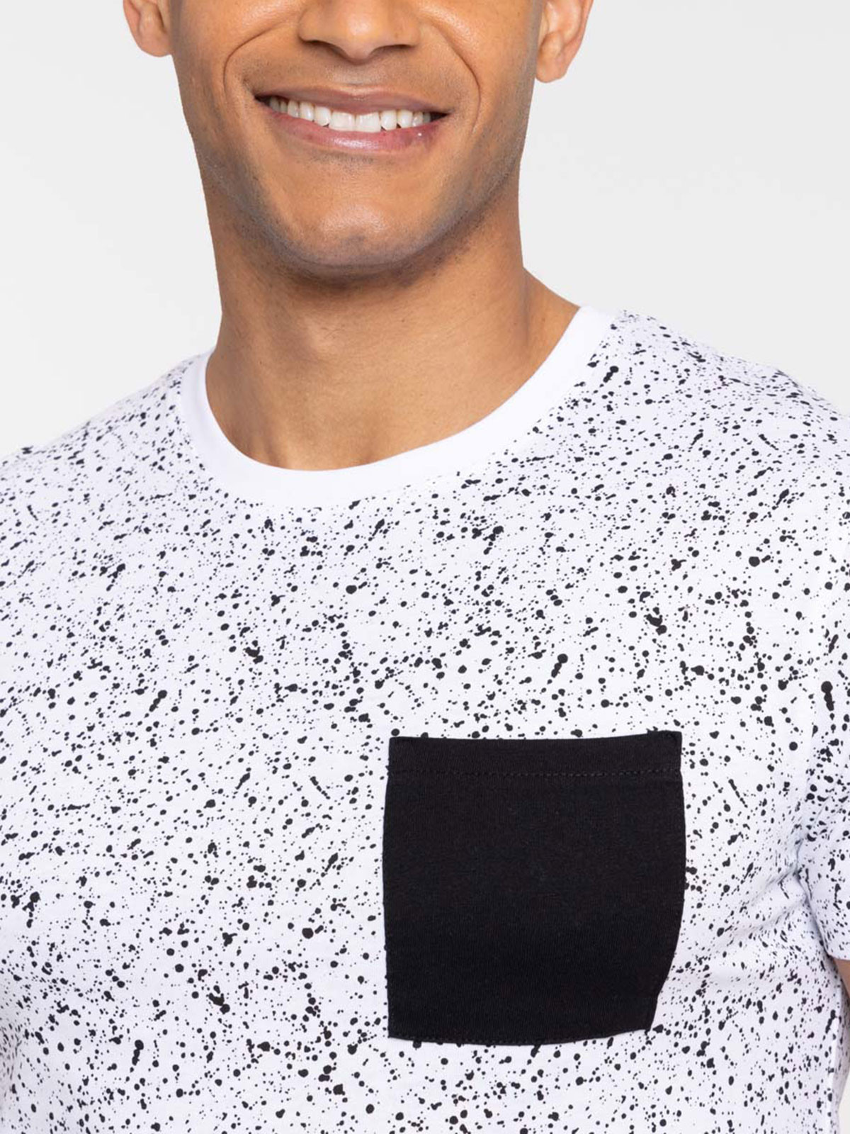 T-shirt noir imprimé homme