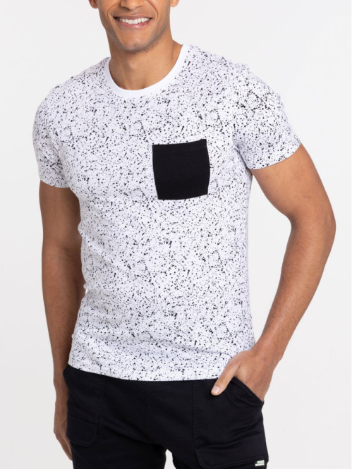 T-shirt noir imprimé homme